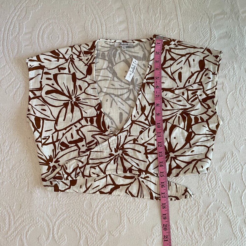 NWT: Madewell cropped tie top, XS